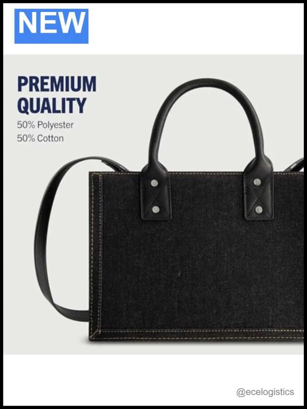Quilted Horseshoe Tote Bag with Adjustable Crossbody Strap